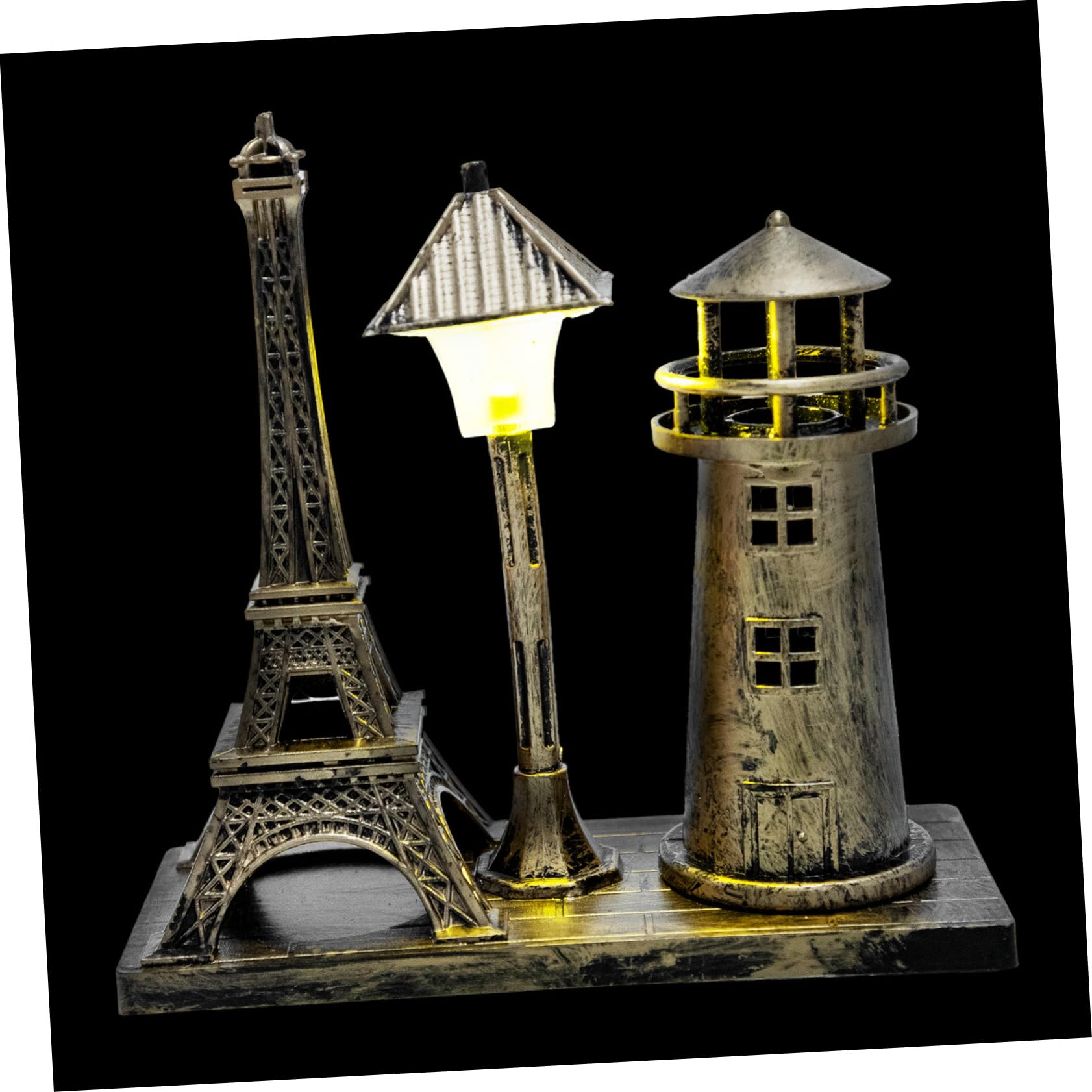GLEAVI Vintage Eiffel Tower Desk Craft Night Light for Home Decoration for Year Old Material for Bedroom Office Use