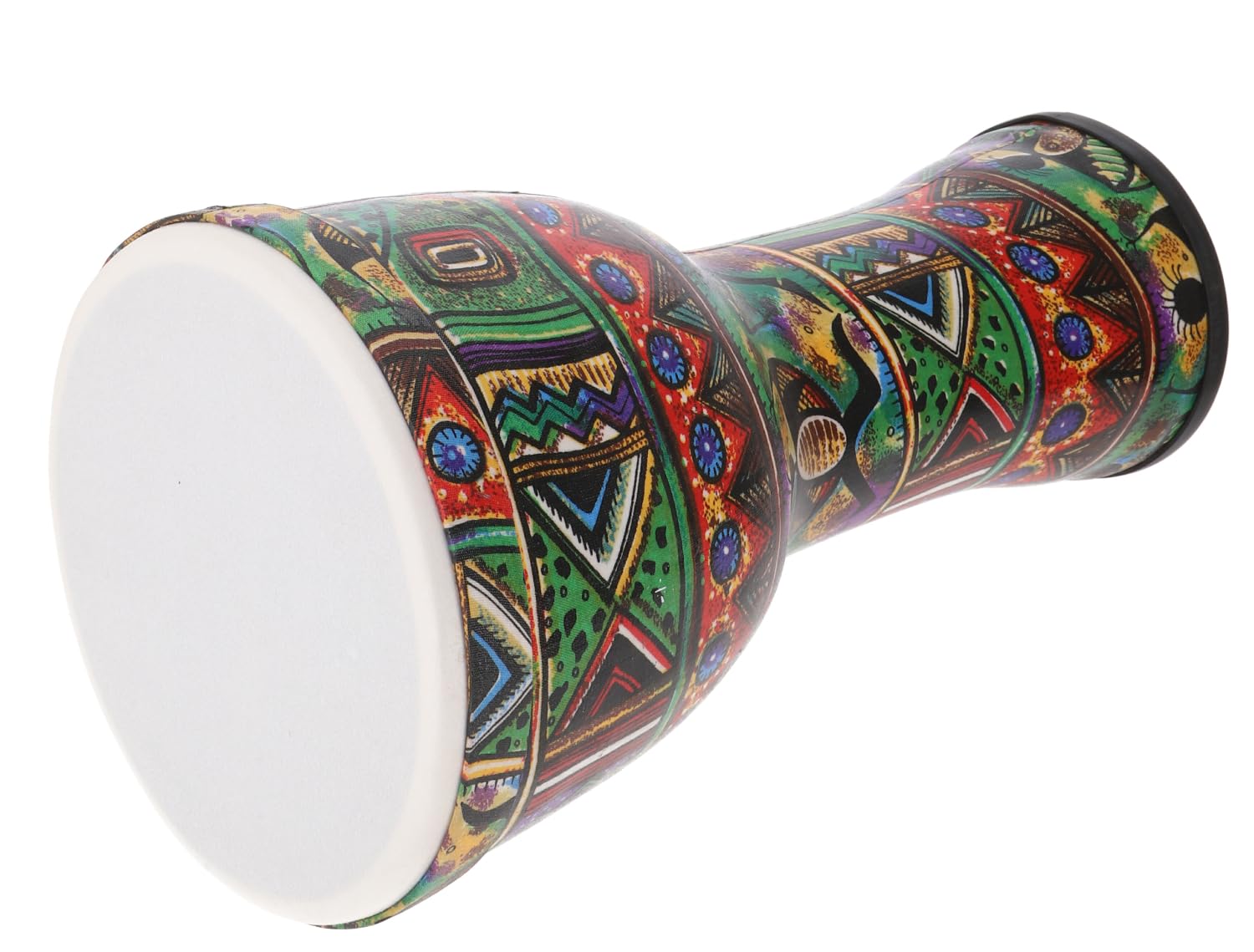 GURU SHOP Kolorowy djembe, drewniany bęben perkusyjny, instrument dźwiękowy - motyw 5,42 cm, wielokolorowy, instrumenty muzyczne