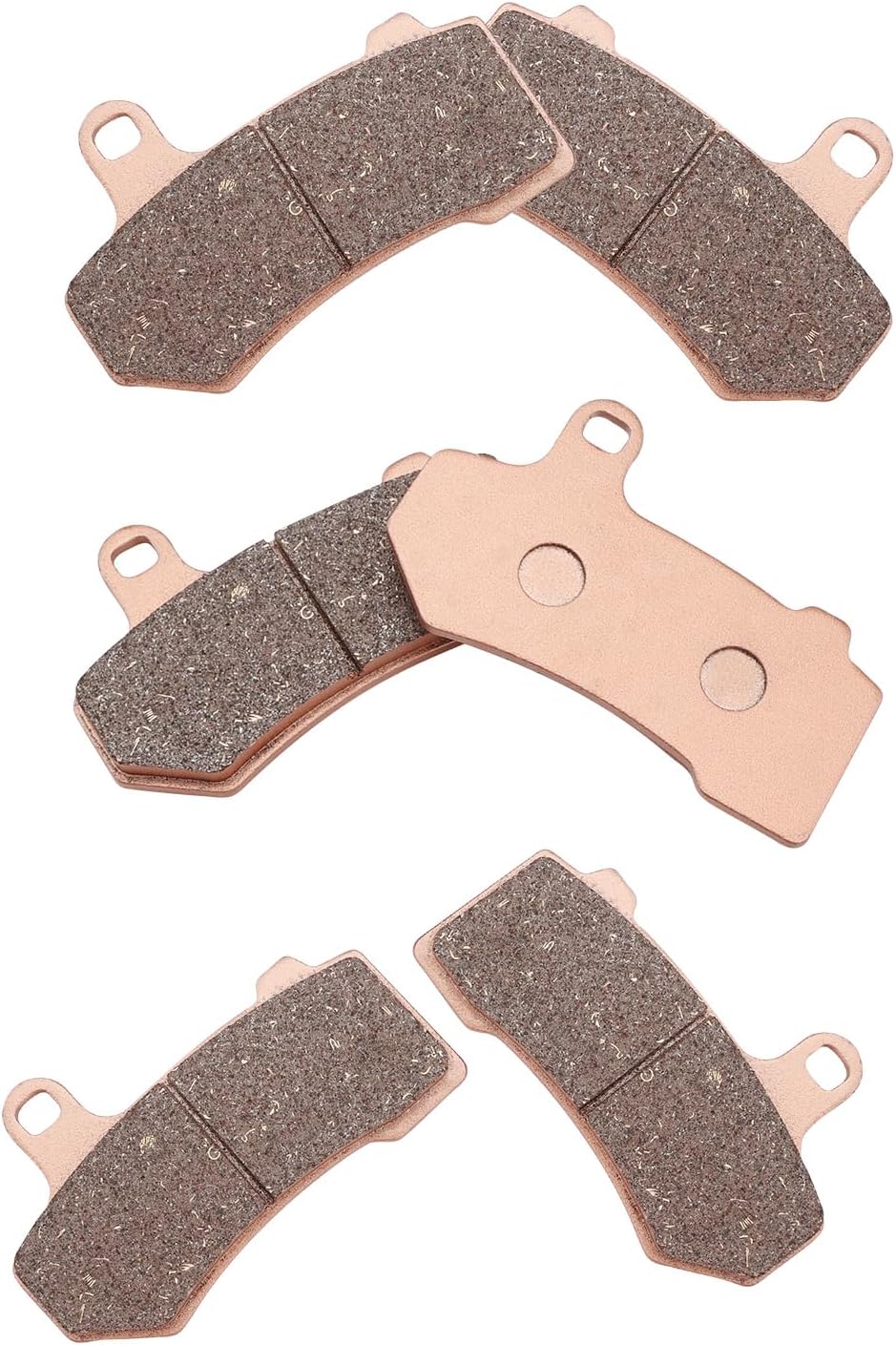 Front and Rear Brake Pads Kit Compatible with Harley Davidson Road Glide 08-21, FLHX Street Glide 08-22, FLHR Road King 08-22, FLHTCU Ultra Classic Electra Glide 08-20
