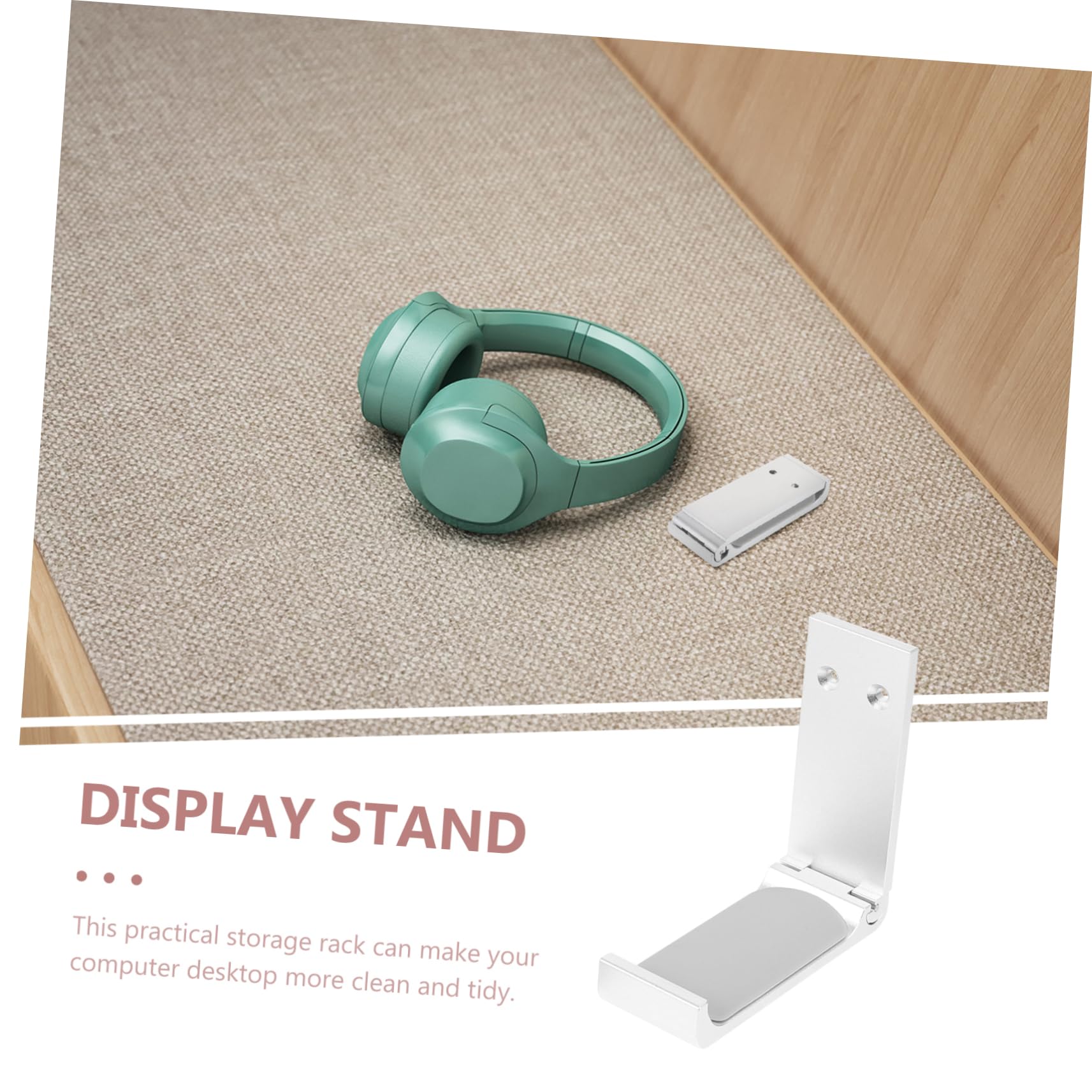 NUOBESTY Gancho para Auriculares de Aleación de Aluminio Plata, 4 Juegos