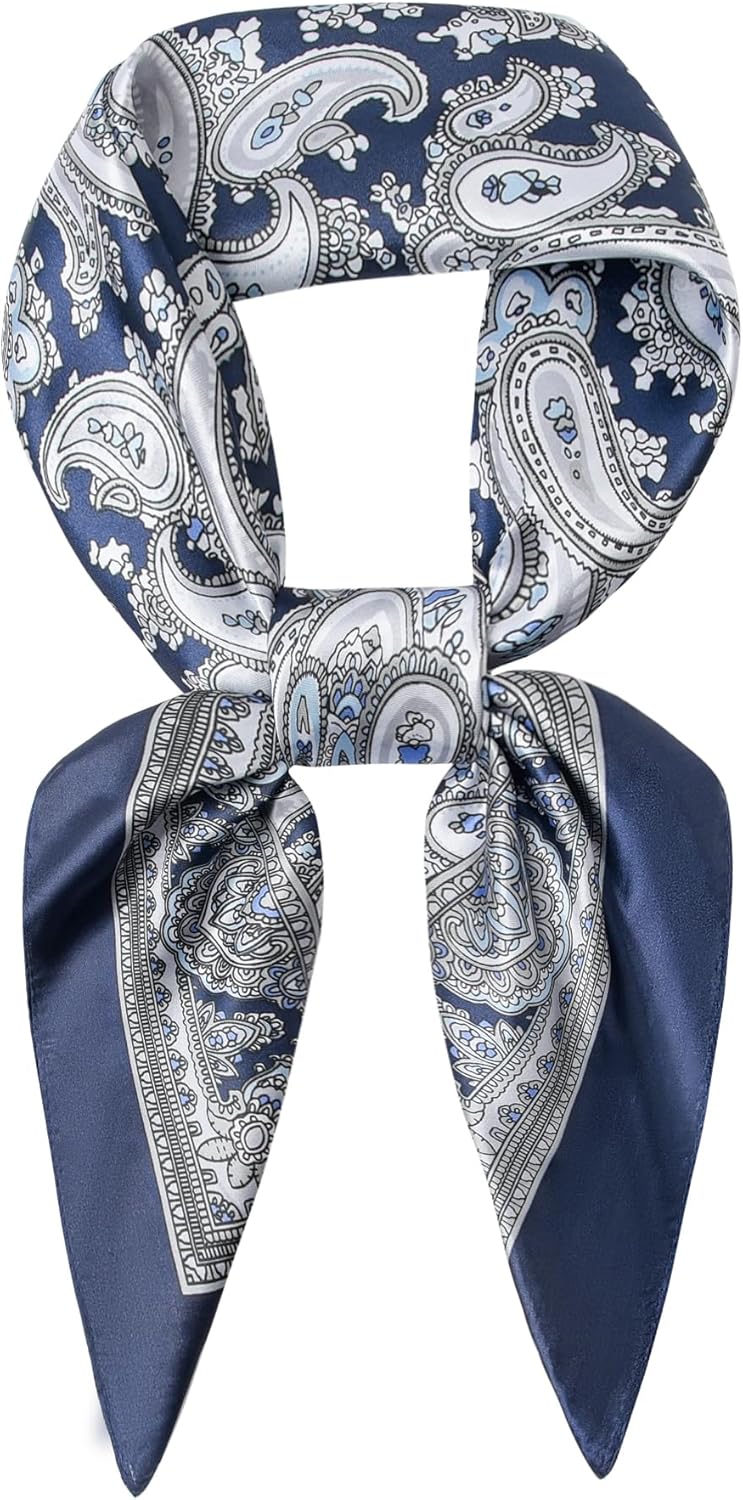 35" Men's Silk Cowboy Scarf - Oversized Western Bandana Neckwear, Large Square Scarf with Gift Packaging - Image 4