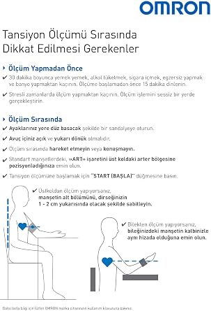 Omron M2+ 30 Ölçüm Hafızalı Geniş Manşetli Üst Koldan Ölçer Pilli Dijital Tansiyon Aleti