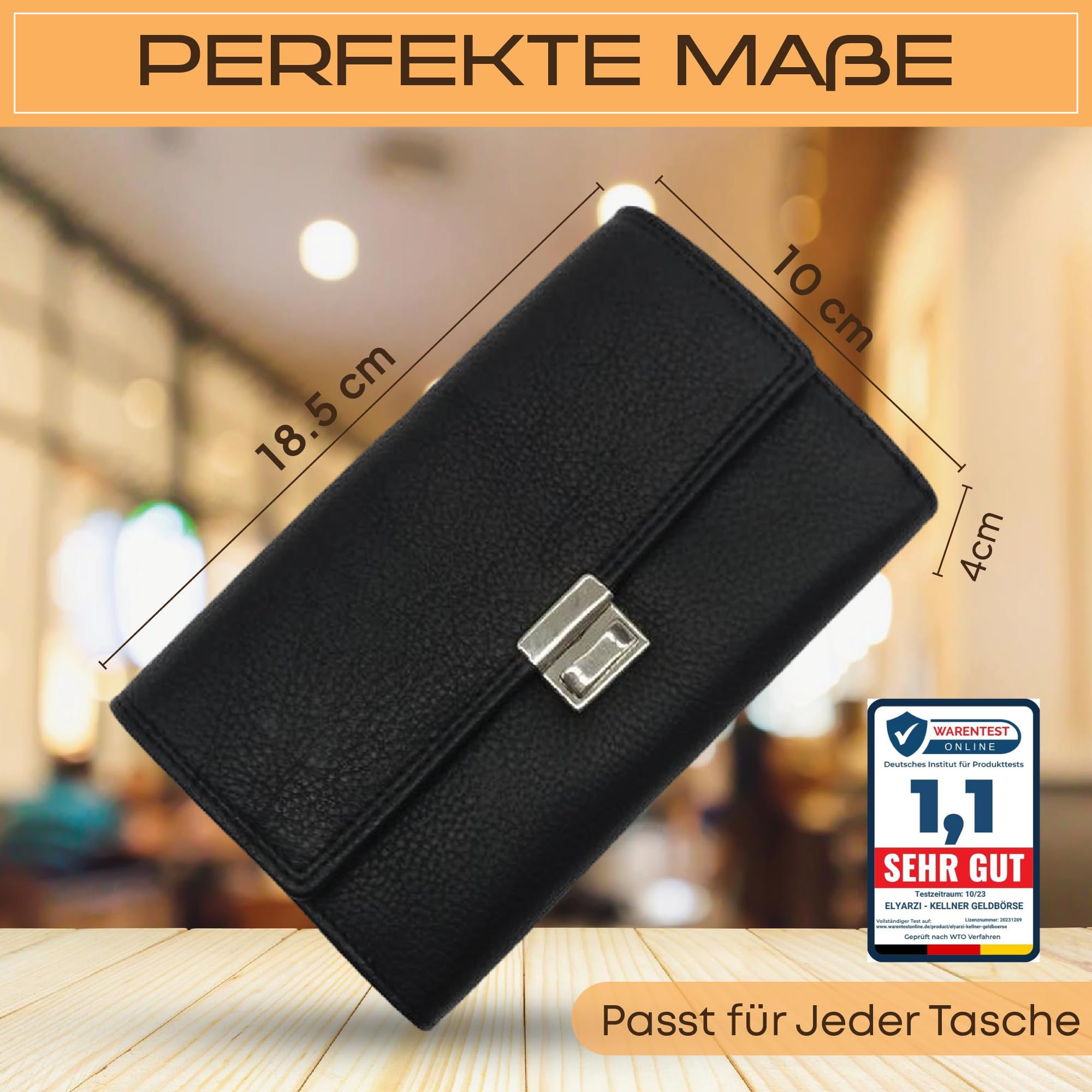 Cartera de camarero de alta calidad, 100 % piel de búfalo de agua, suave, protección RFID, cartera profesional de camarero, monedero negro, monedero para taxi, monedero unisex para camareros