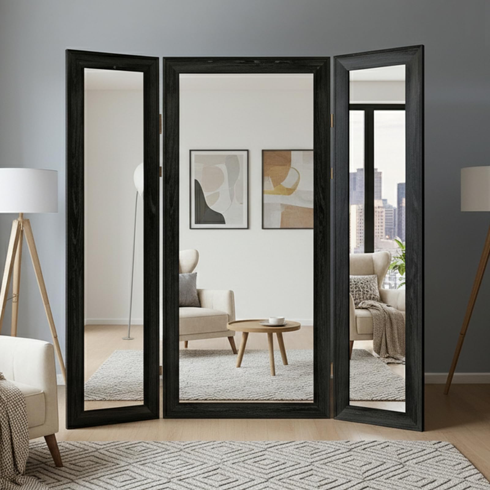 Amazon.com: Houseables Trifold Mirror Full Length, 3 Way Mirror