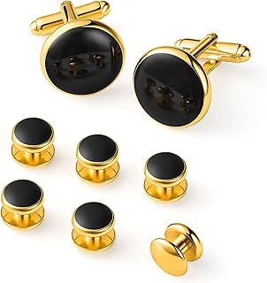 Zealmer 316L Stainless Steel Cufflinks Shirt Studs Business Wedding Gifts for Men