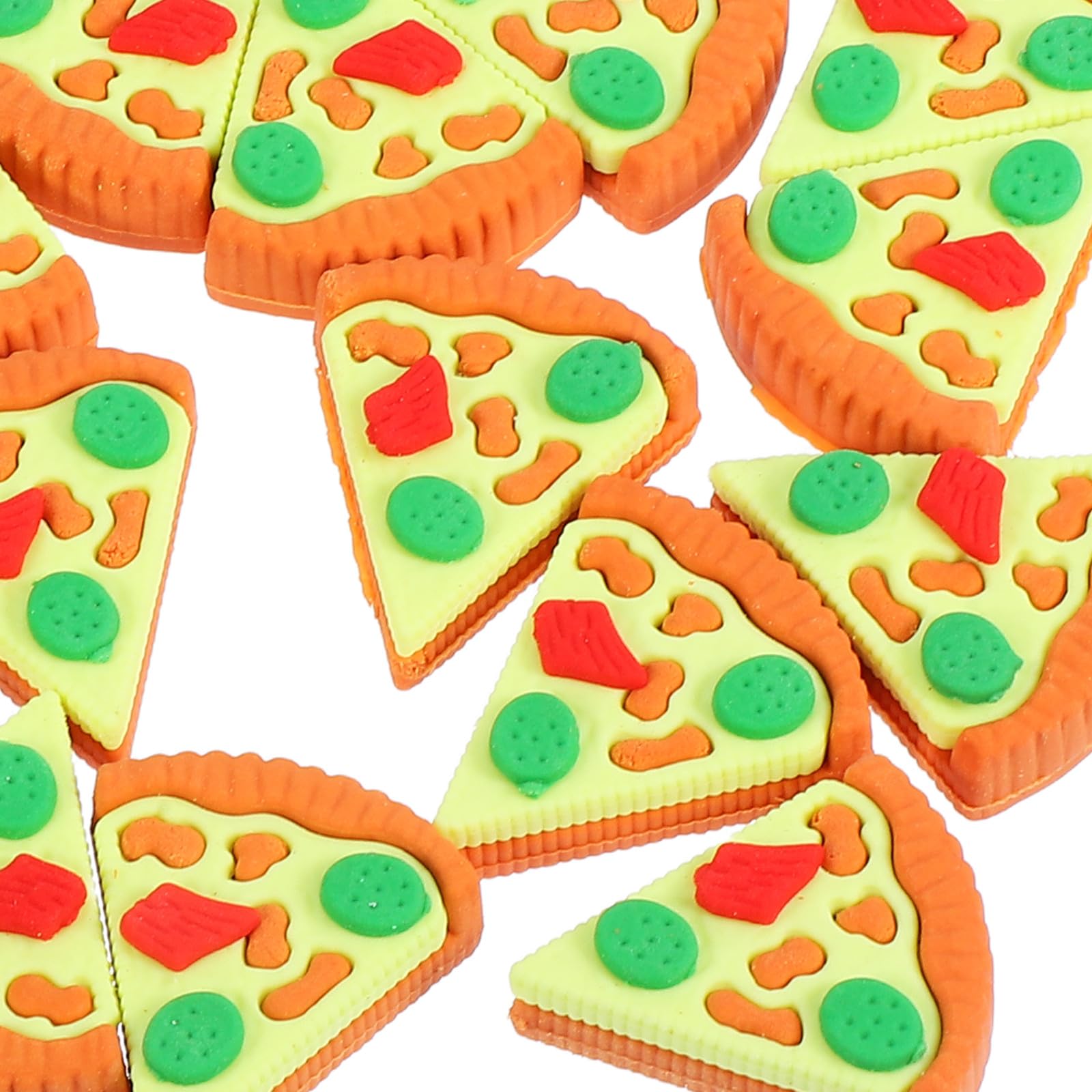 SUPVOX 30 Mini Gomme da Cancellare a Forma di Pizza Triangolare per Gomme Carine in Tpr senza Sbavature Bomboniere e Premi per Feste in Classe e Scuola Elementare