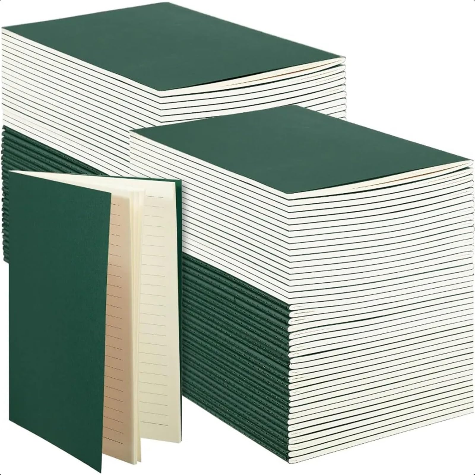 Confezione da 150 quaderni a righe in carta kraft, 15,82 x 4,13, A6, con copertina morbida, per studenti, scrittura, schizzi, diario di viaggio