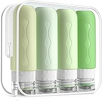 Vista 11 de Gemice Botellas de viaje para artículos de tocador, aprobados por la TSA, recipientes de viaje de 3 onzas, sin BPA, a prueba de fugas, tubos