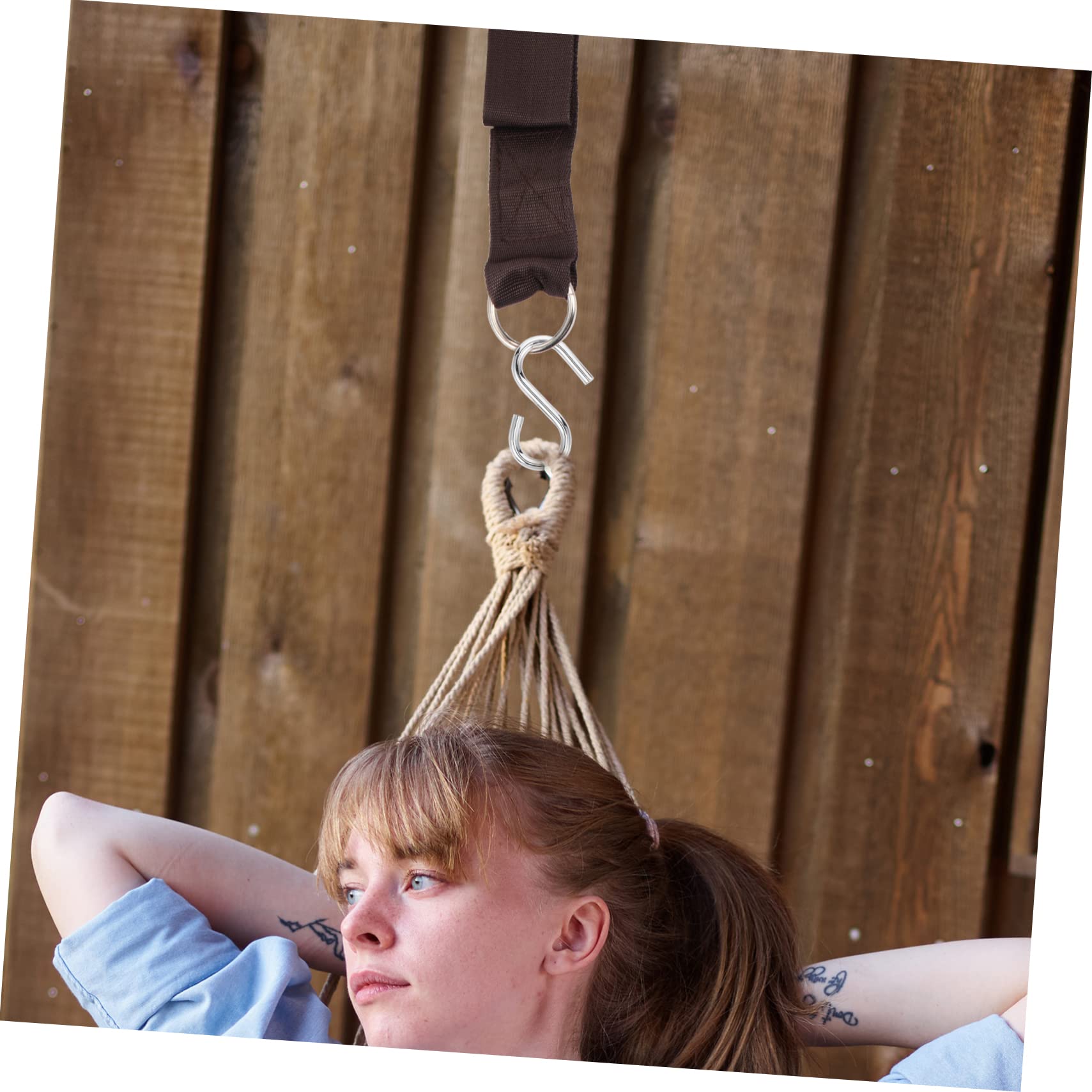 Abaodam 2 Sätze Nylon Hängematten Gurte Mit S Haken Robuste Aufhängung Für Hängematten Und Schaukeln Zu Installieren Für Outdoor Aktivitäten Langlebig Und 4 Stücke * 2
