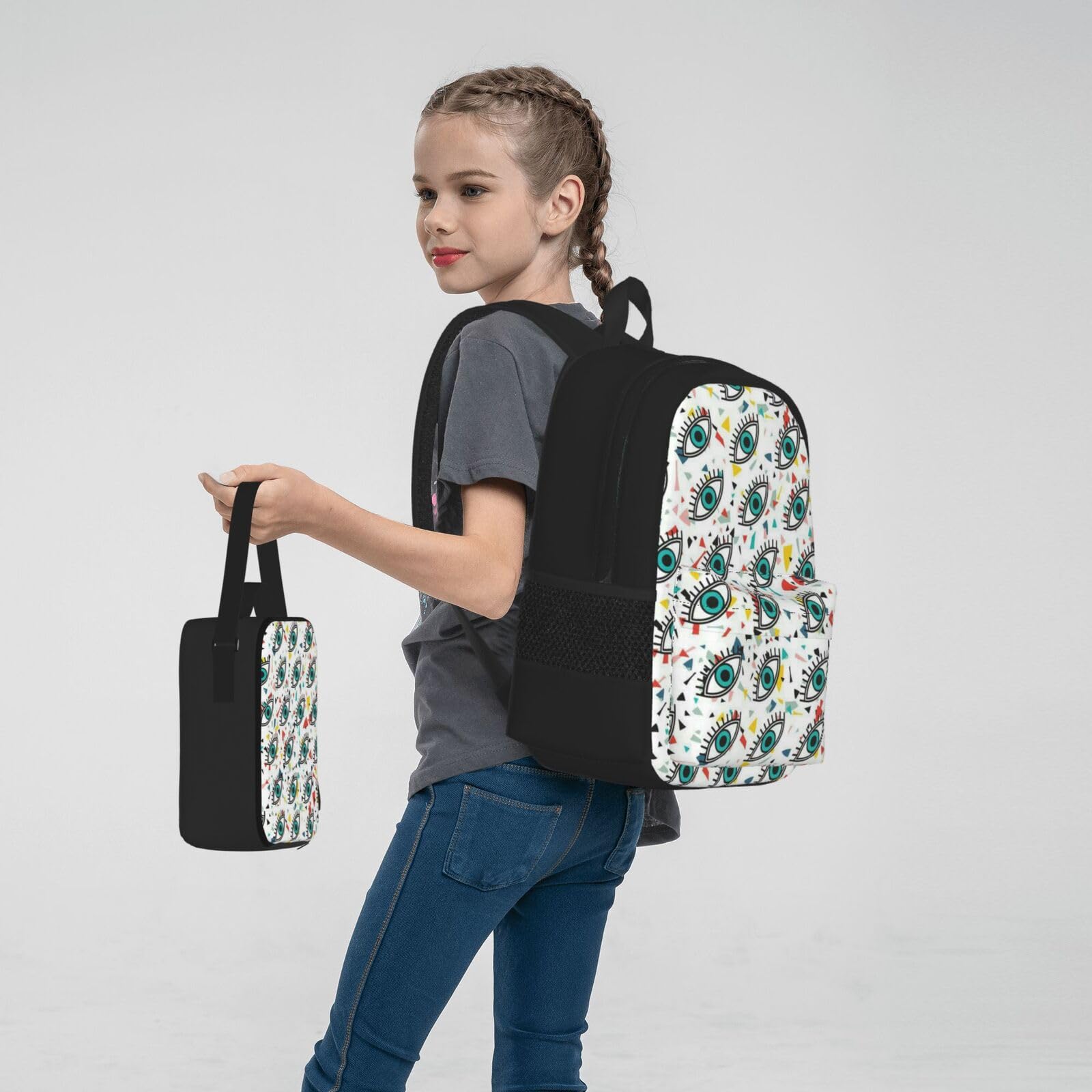 Camouflage-Schulbücher-Set mit Lunch-Tasche, Federmäppchen, Reise-Laptop-Rucksack, Schultasche, 3-teiliges Set