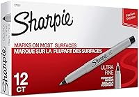Vista 2 de Sharpie - Rotuladores permanentes, punta ultrafina, negro, 1 paquetes, 12