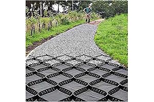 2" Thick Gravel Grid for Driveway, Geo Grid Retainer System for Garden Landscape, Walkway