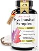 180 Myo-Inositol كبسولات - توازن الهرمونات النساء مع Myo Inositol D Chiro Inositol حمض الفوليك فيتامين B6 والكروم لتنظيم السكر في الدم - 2 شهر العرض