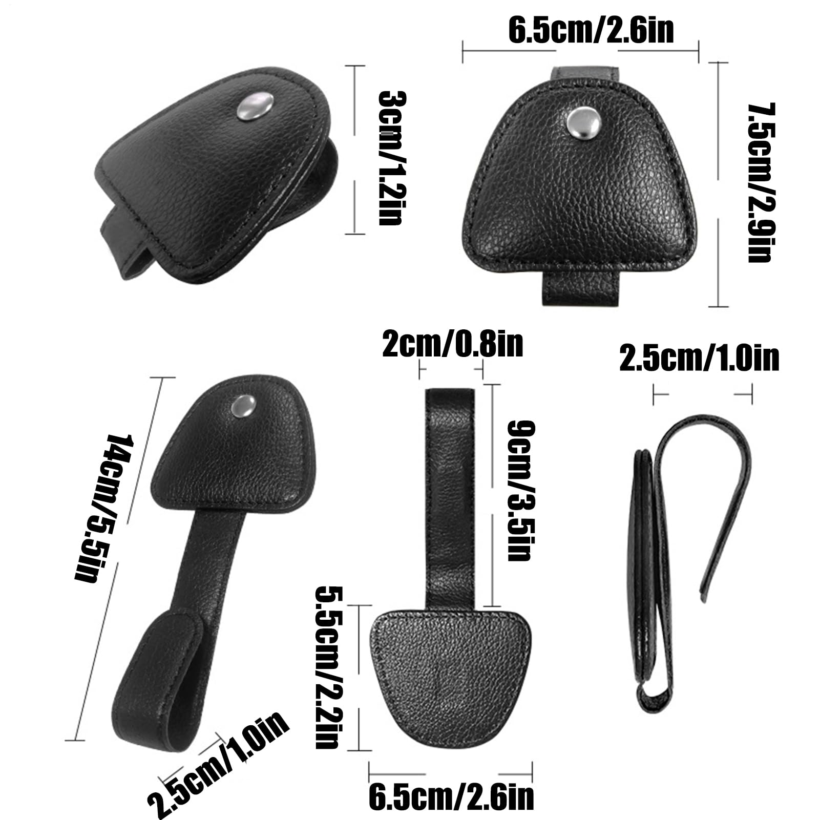 Confezione da 2 supporti per occhiali da sole per visiera auto