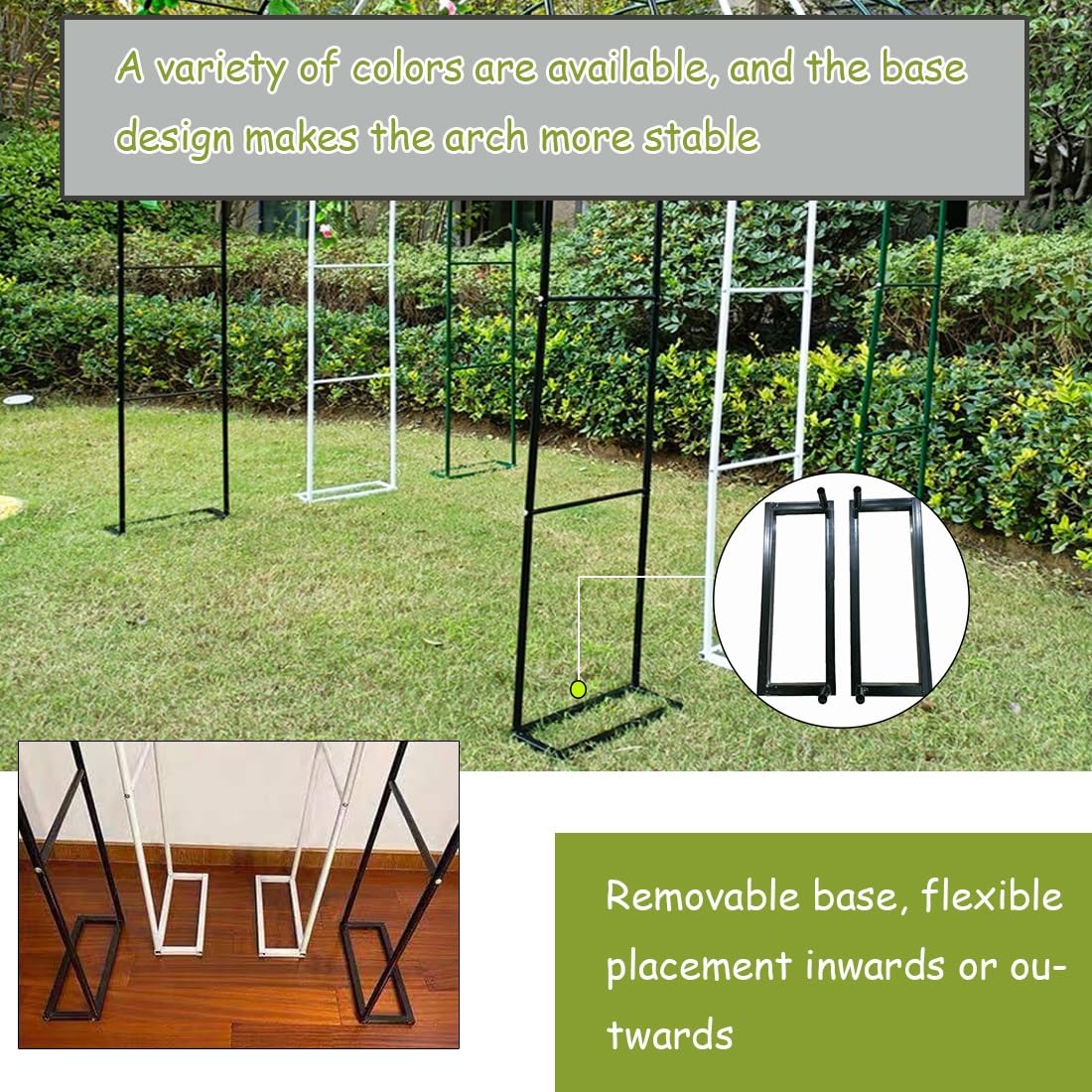Breiter Stahlrosenspalier schwarz Rankhilfe für Pflanzen & Gurken - Gartendeko Indoor/Outdoor - 180cm B x H - Perfekt für Veranstaltungen & Terrassen