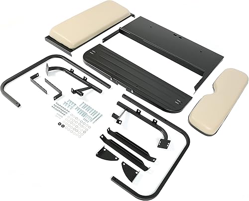 Miniatura 9 de KUAFU Kit de asiento trasero compatible con Yamaha Drive G29 2007-2016 para carrito de golf, asiento trasero plegable con cojín beige (beige)