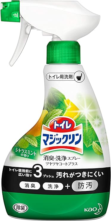 Amazon トイレマジックリン ツヤツヤコートプラス トイレ用洗剤 消臭 洗浄スプレー シトラスミントの香り 本体 380ml マジックリン ドラッグストア