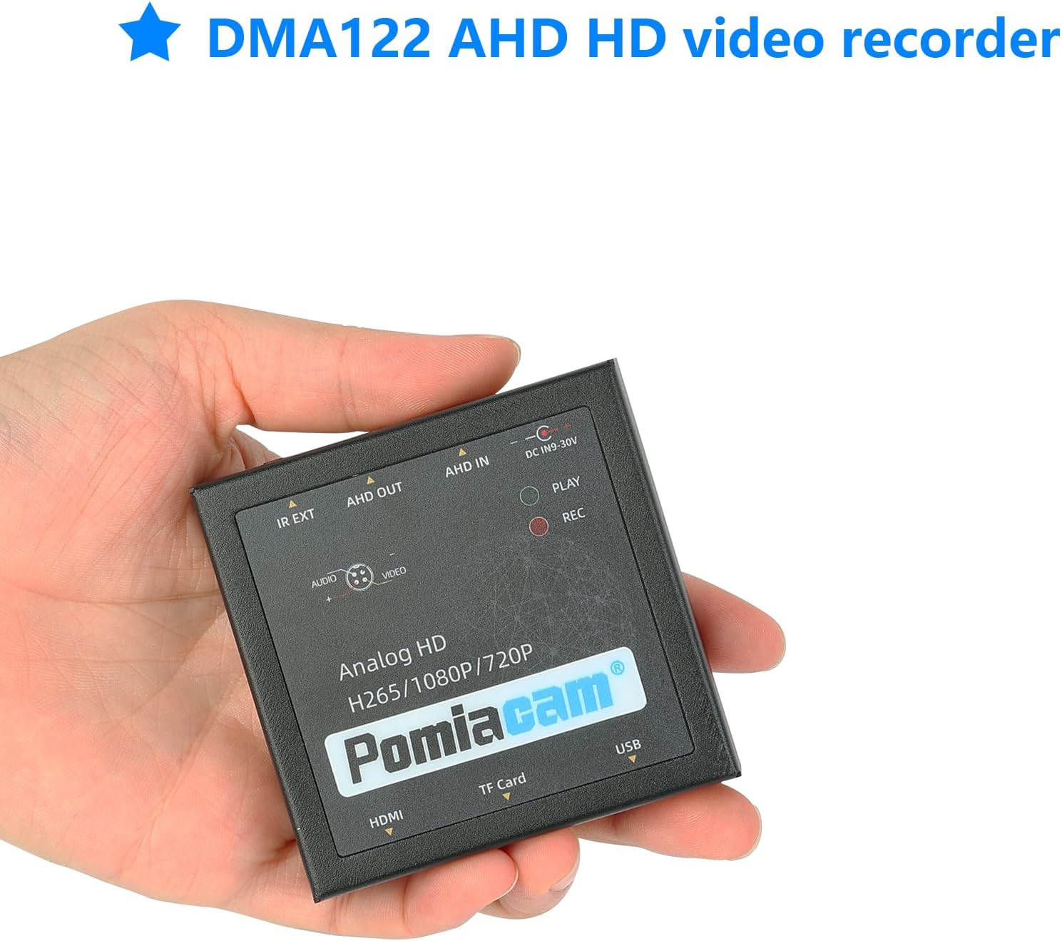 Mini 1CH DVR Video Recorder HDMI Output 1080P HD DVR Real-time Preview DMA122 DVR with Infrared Remote Control Receiver for AHD TVI H.265 Cameras Audio and Video Record