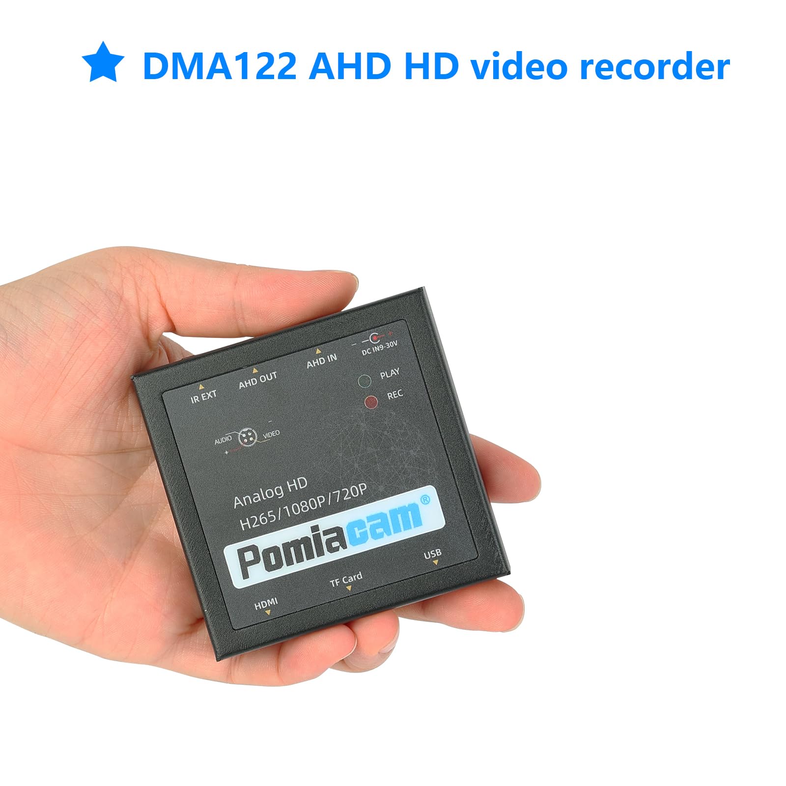 Mini 1CH DVR Video Recorder HDMI Output 1080P HD DVR Real-time Preview DMA122 DVR with Infrared Remote Control Receiver for AHD TVI H.265 Cameras Audio and Video Record