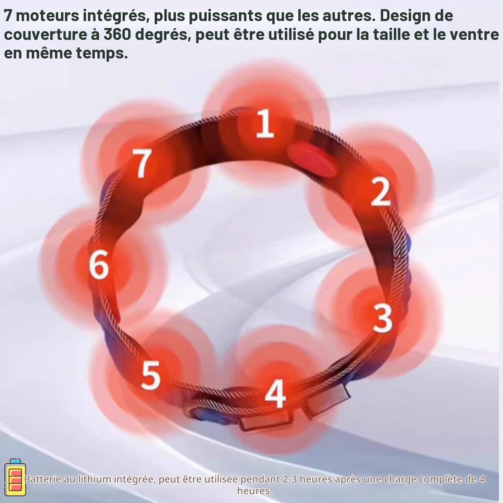 Ceinture Amincissante, 36 Modes pour Gros Ventre, Ventre, Lombaire, Dos, Hanche, Cuisse, Jambe, Bras, modelage du Corps et entraîneur, Combustion électronique des Calories
