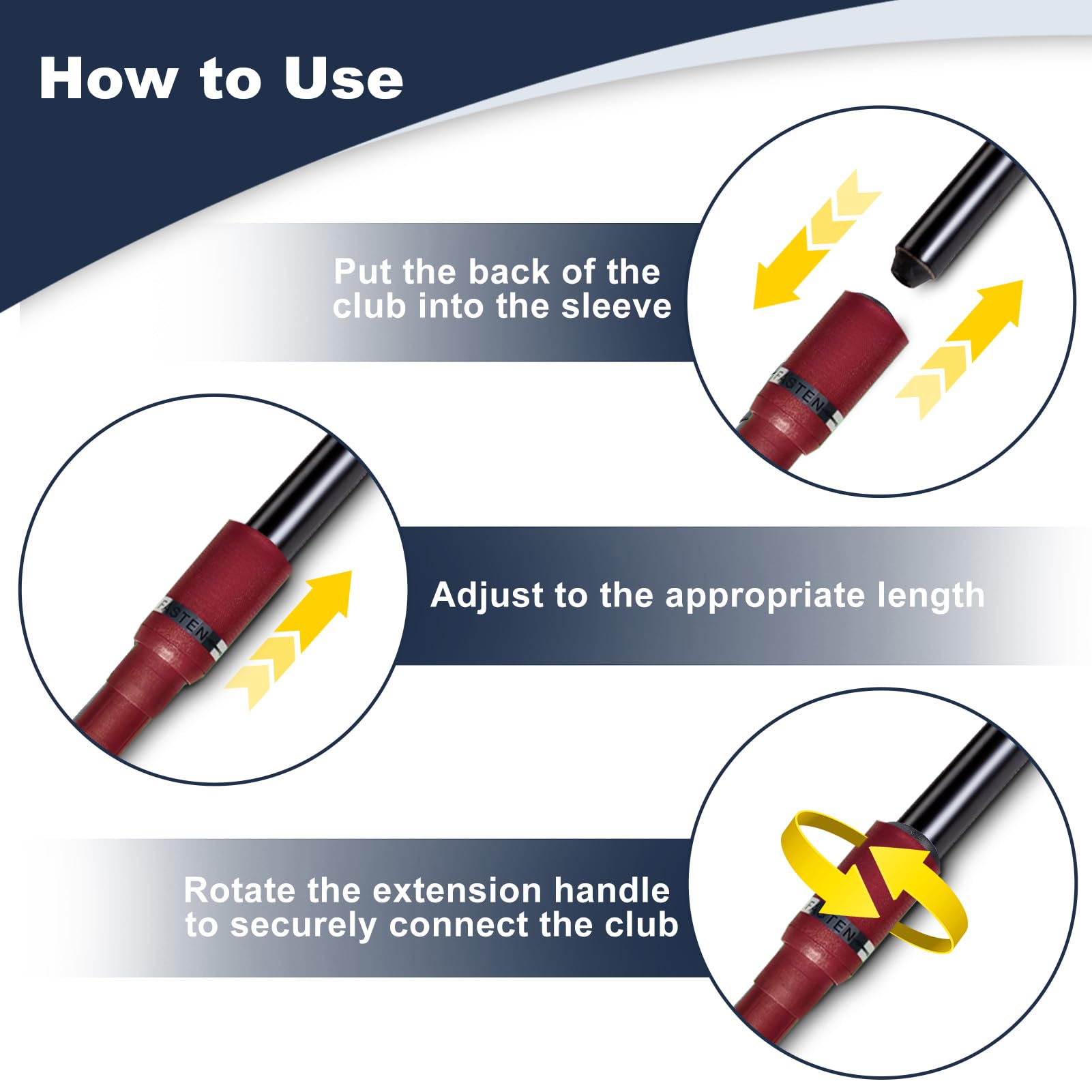 TRTYEF Pool Cue Extension, Telescopic Billiard Stick Extender Enhanced, Universal Fit, Grip Billiards Accessories for Professional Casual Play Loves(Red)