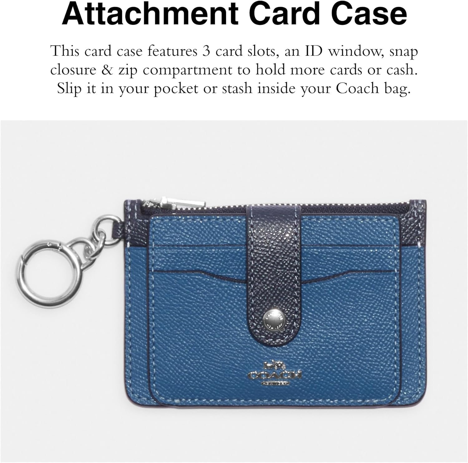 COACH Contrast Trim Attachment Card Case - Image 2