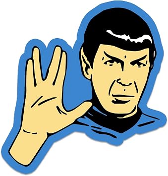Trek Inspired Character Hand Sign Window Laptop Car Sticker 6"