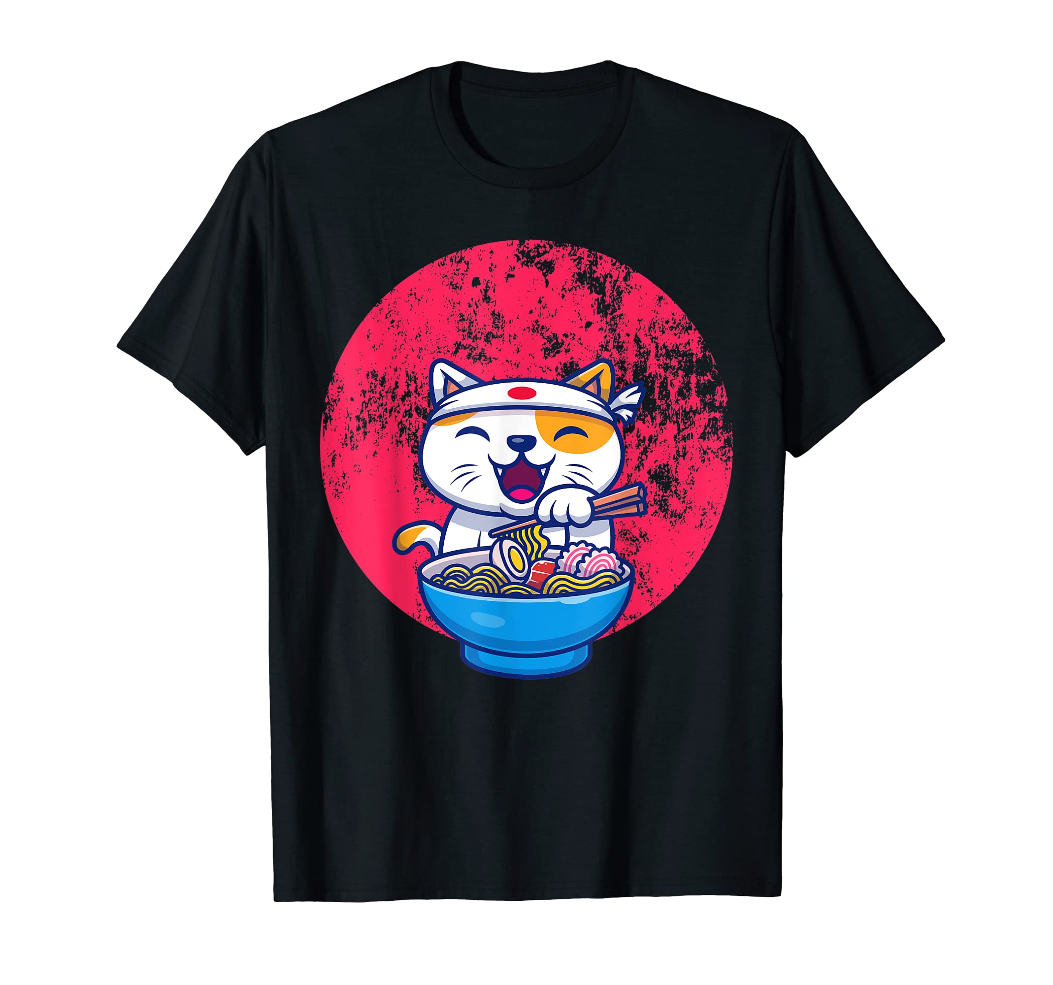 Cool Bean Designs LLCKawaii Anime Cat T Shirt Japanese Ramen Noodle Funny Gift T-Shirt
