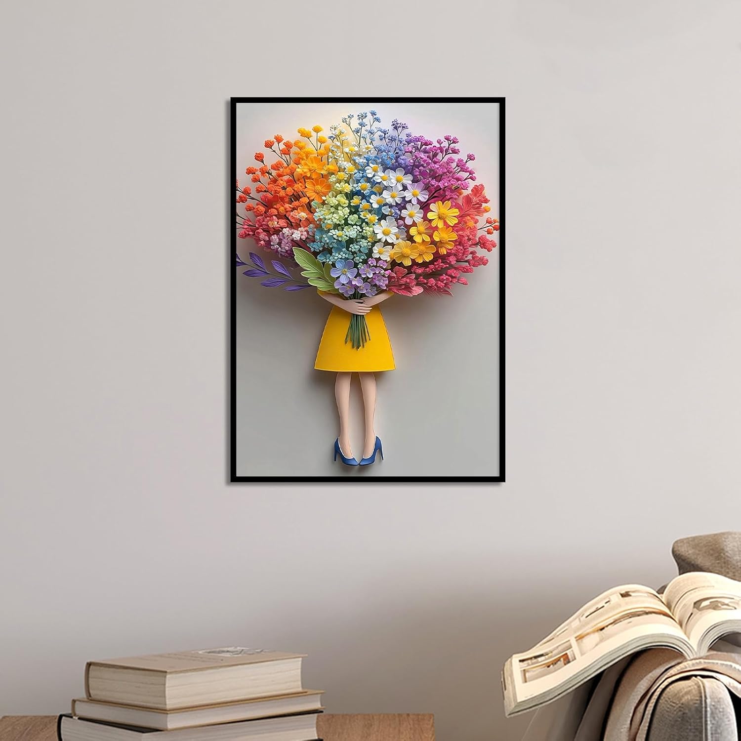 RbaArt Flowers Diamond Art Painting Kits for Adults 5D DIY Full Round Colorful Flowers Diamond Painting, Perfect for Home Wall Decor, 12x16 in image 5