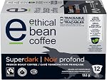 Ethical Bean Coffee Lush Medium Dark Roast, 100% Compostable Single Serve K-Cups, Organic and Fair Trade Certified, Keurig Compatible, 12 Pods