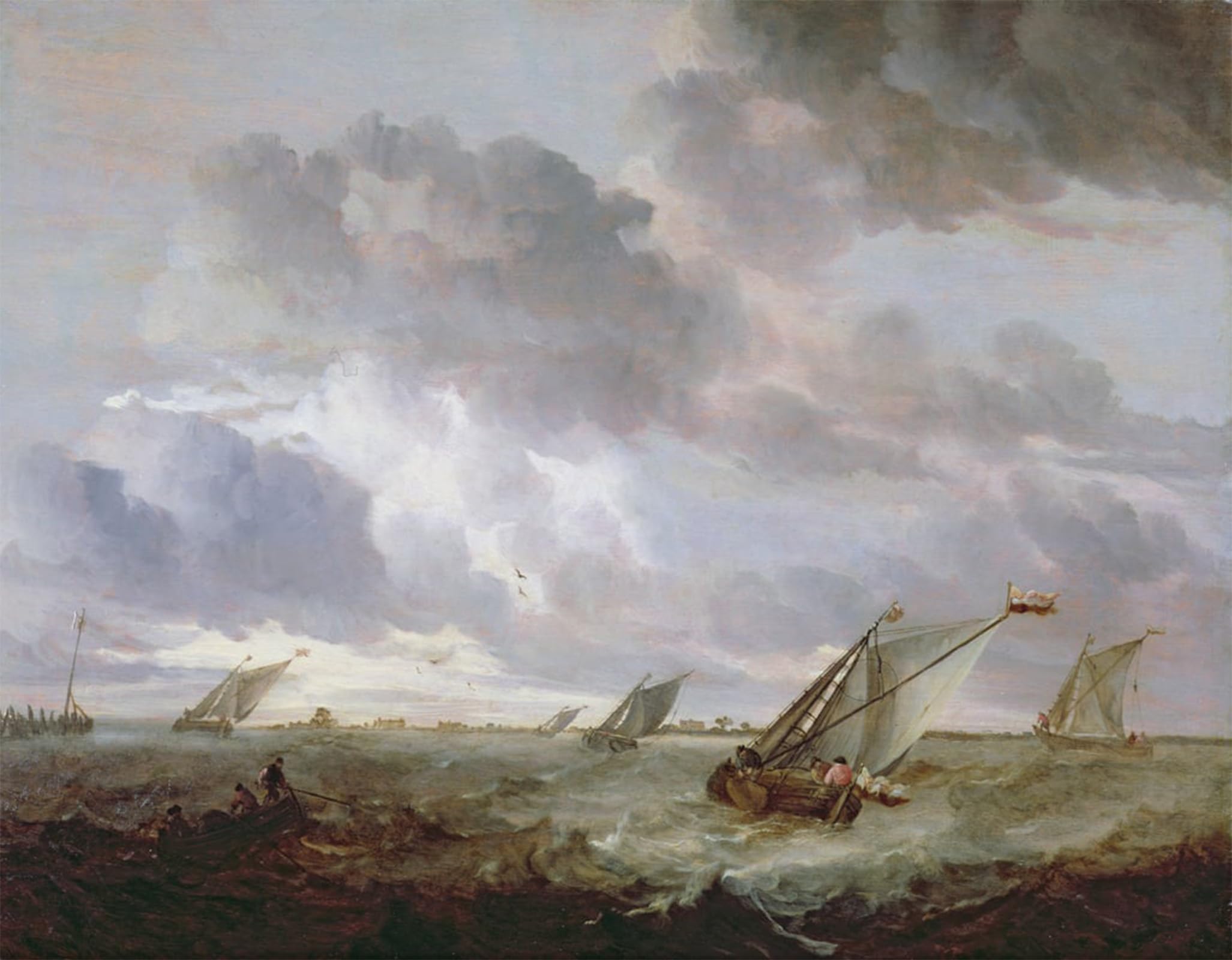 ARTXLXXBN Famous Prints Artwork Pictures Poster Painting Art Famous Painting by Abraham Hendricksz Van Beyeren Artwork Landscape Pictures for Home Decor 60x90cm