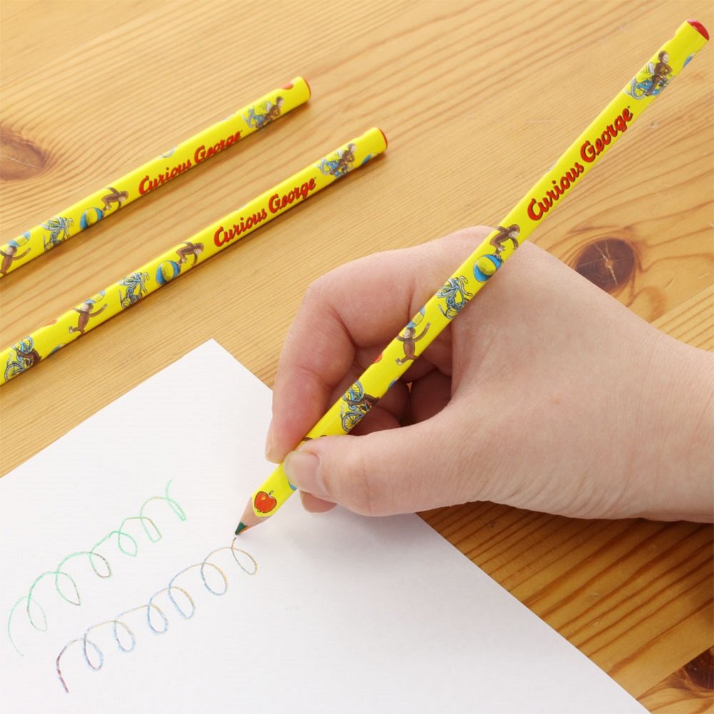 Amazon.co.jp: 学研ステイフル おさるのジョージ 色鉛筆 三角