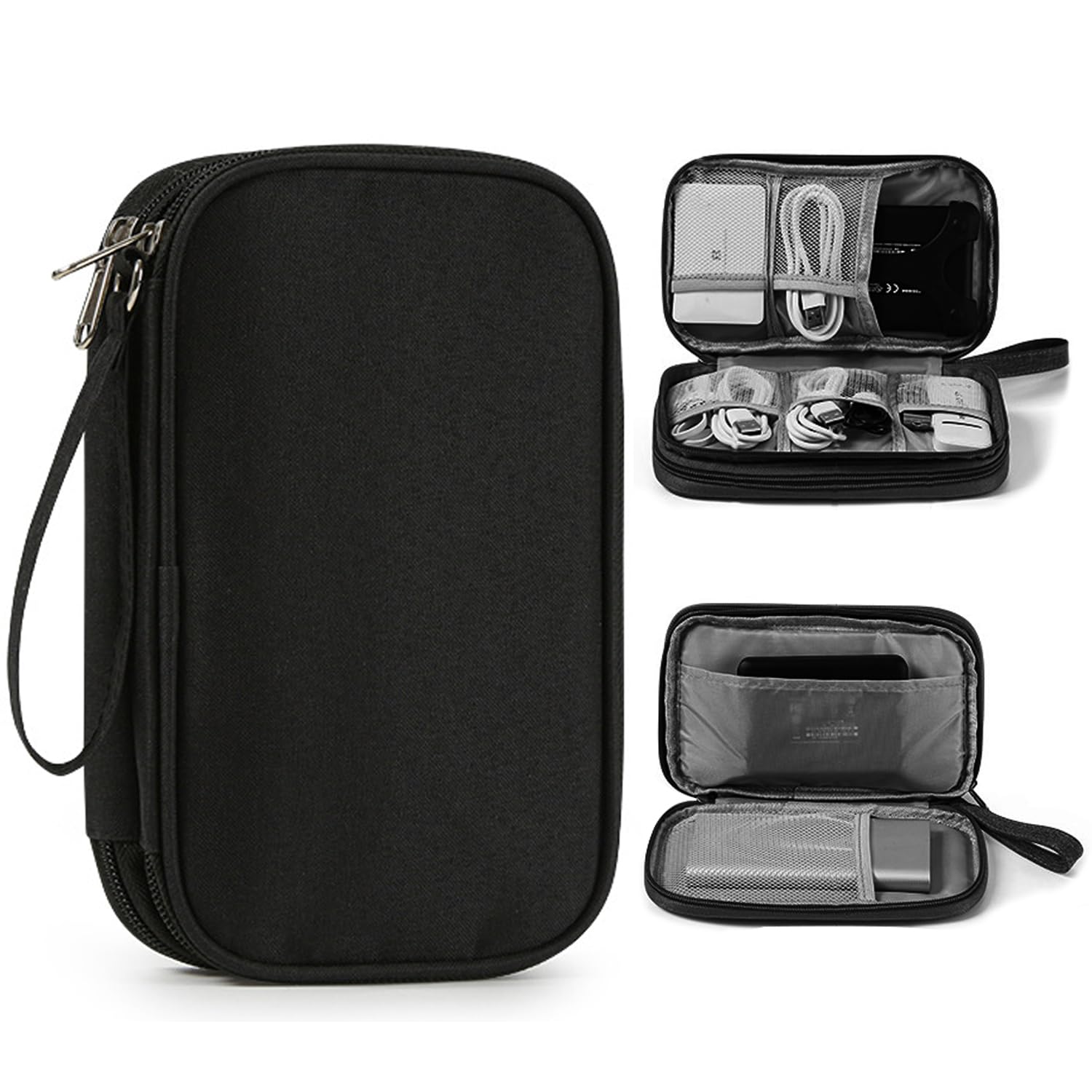 Porta Cavi Da Viaggio Elettronici Custodia Per Cavi Borsa Organizzatore Per Accessori Elettronici - USB, Caricabatterie, Auricolari, Dimensioni 16x11x5 Cm Porta Cavi Da Viaggio Custodia Accessori