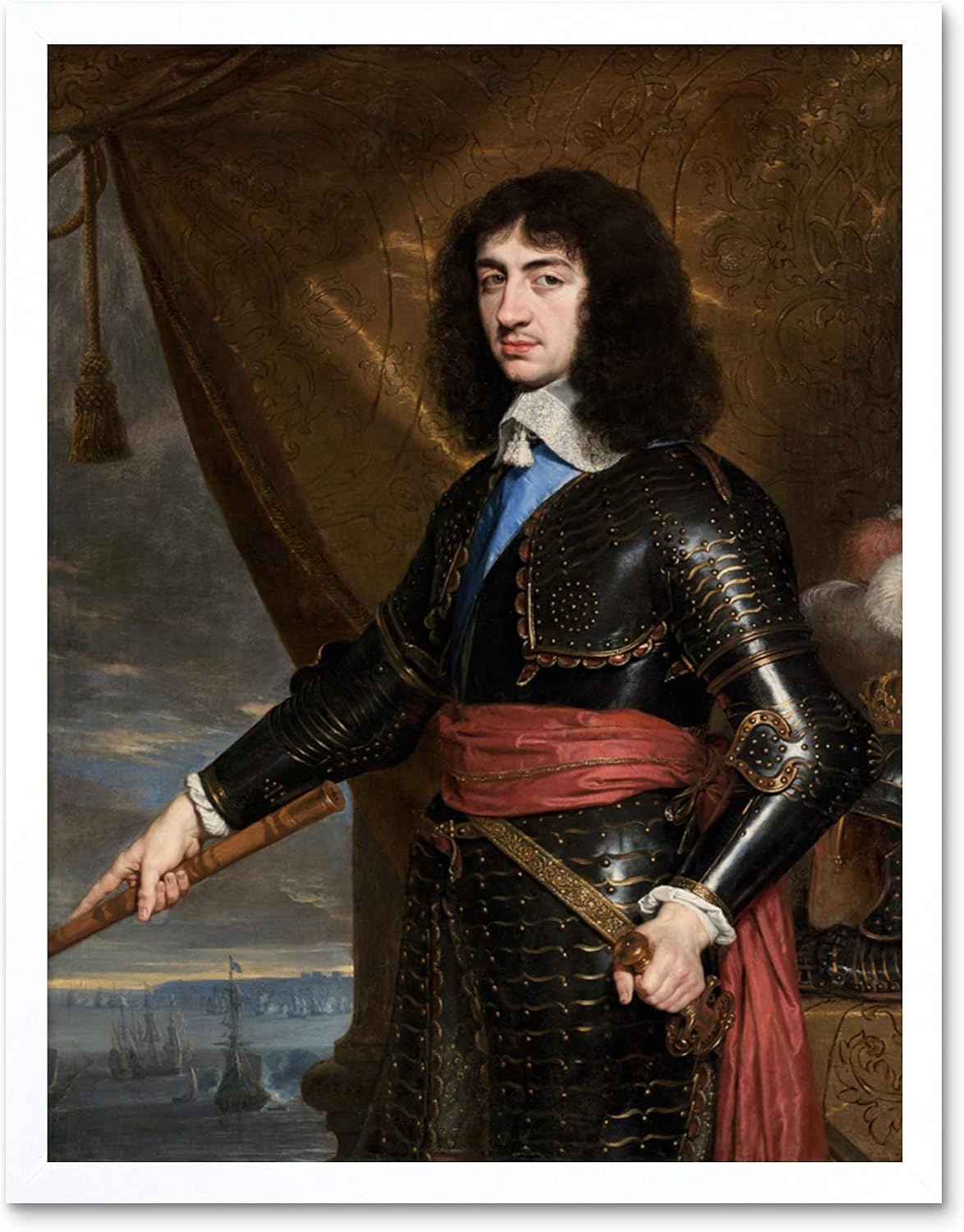 De Champaigne Portrait King Charles II England Unframed Wall Art Print Poster Home Decor Premium