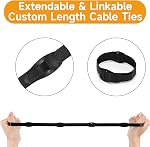 Ceecysaa 120Pcs Reusable Cable Ties with Hook and Loop, Multi-Purpose Cable Straps Wire Ties Cable Management, 5.9 inches Adjustable Cord Organizer Ties for Organizing PC, Compute, Electronics, Black