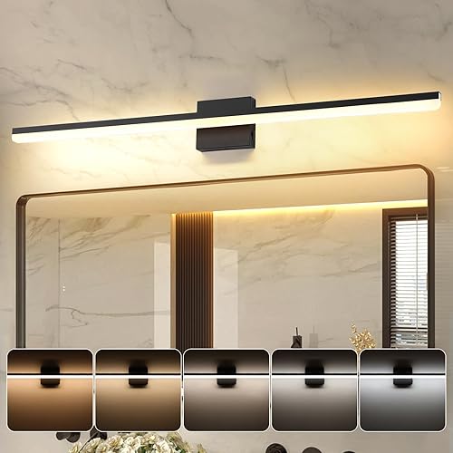 Miniatura 15 de Lámparas LED Modernas para Baño de 18W Níquel Cepillado Barra de Luces de Tocador 5CCT Regulable Luminaria Sobre Espejo Luz de Tocador para