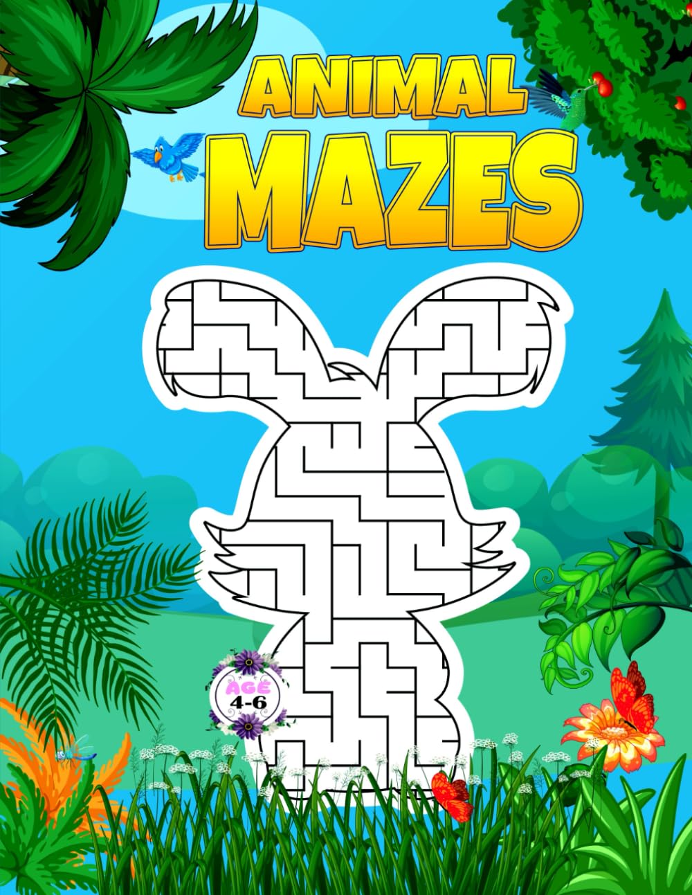 Animal Maze Adventure: A Fun Puzzle Activity Book for Kids Ages 4–6