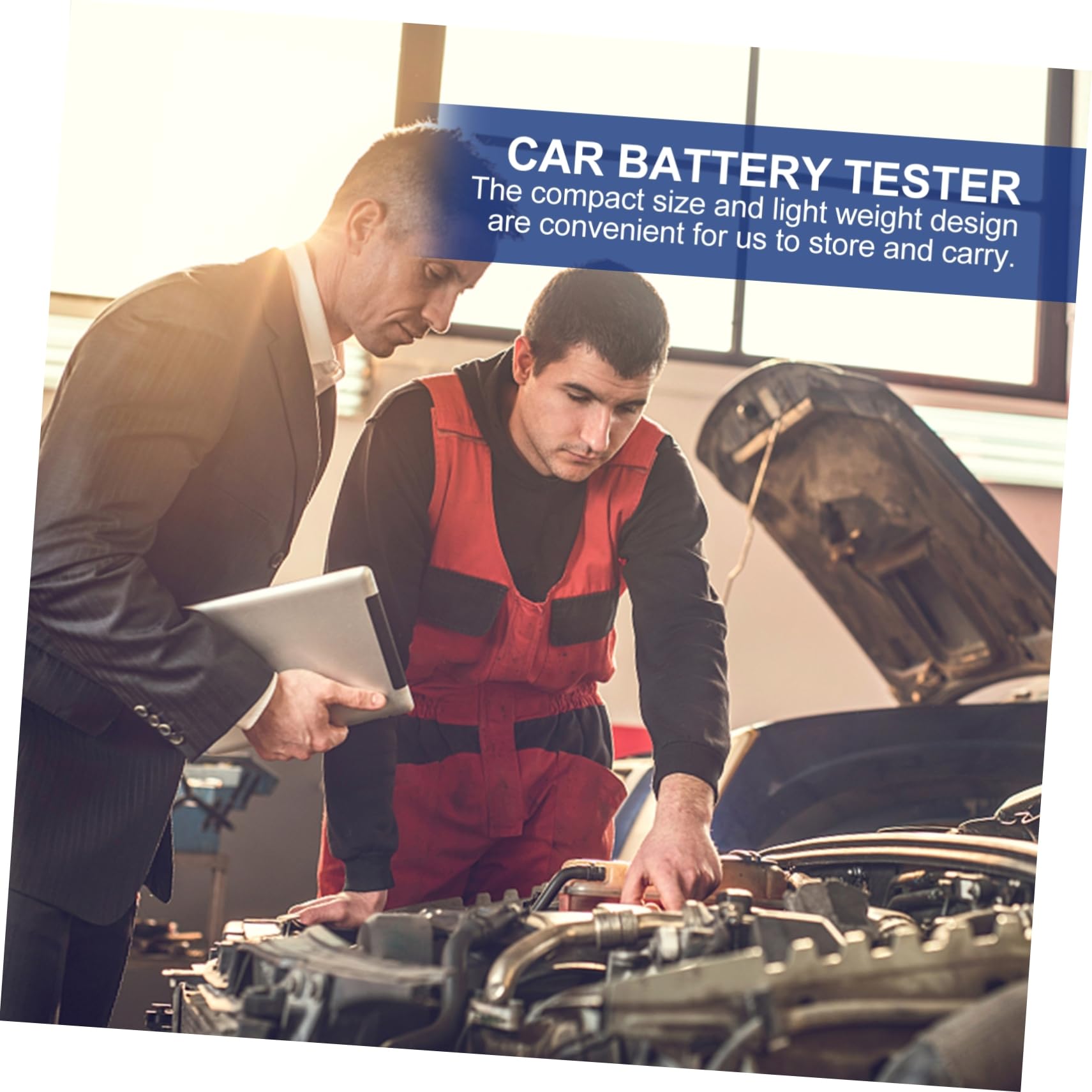 Tester Batteria Auto 12v Strumento di Analisi e Carico per Batterie Auto Leggero 9 Lingue Disponibili