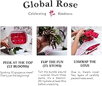Vista 6 de GlobalRose Ramo de 24 rosas rojas, rosas de origen responsable, flores frescas, ramo fresco de flores seleccionadas a mano para graduación
