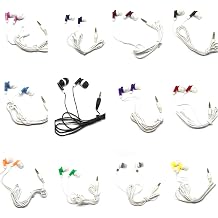 TFD Supplies Wholesale Bulk Earbuds Headphones 500 Pack for iPhone, Android, MP3 Player - Mixed Colors