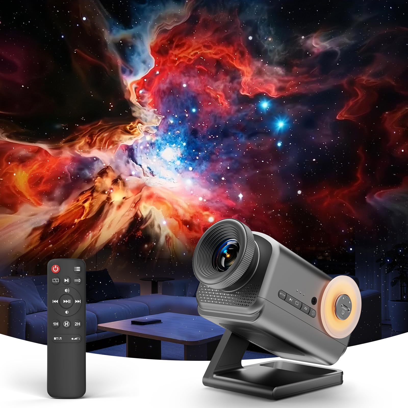 Photo 1 of Rossetta 3D Projector, 60 Themes HD 3D Galaxy Projector with Bluetooth Speaker & Remote, 1H/2H Timer, Night Light for Bedroom, Home Decor, Party, Birthday & Christmas Gifts for Adults, Girls, Boys