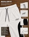 ENDEAVOUR WEAR Men's Cotton Baggy Trackpants | Oversized Fit Streetwear & Gym Wear | Comfortable Casual Lower for Men Off-White gallery image