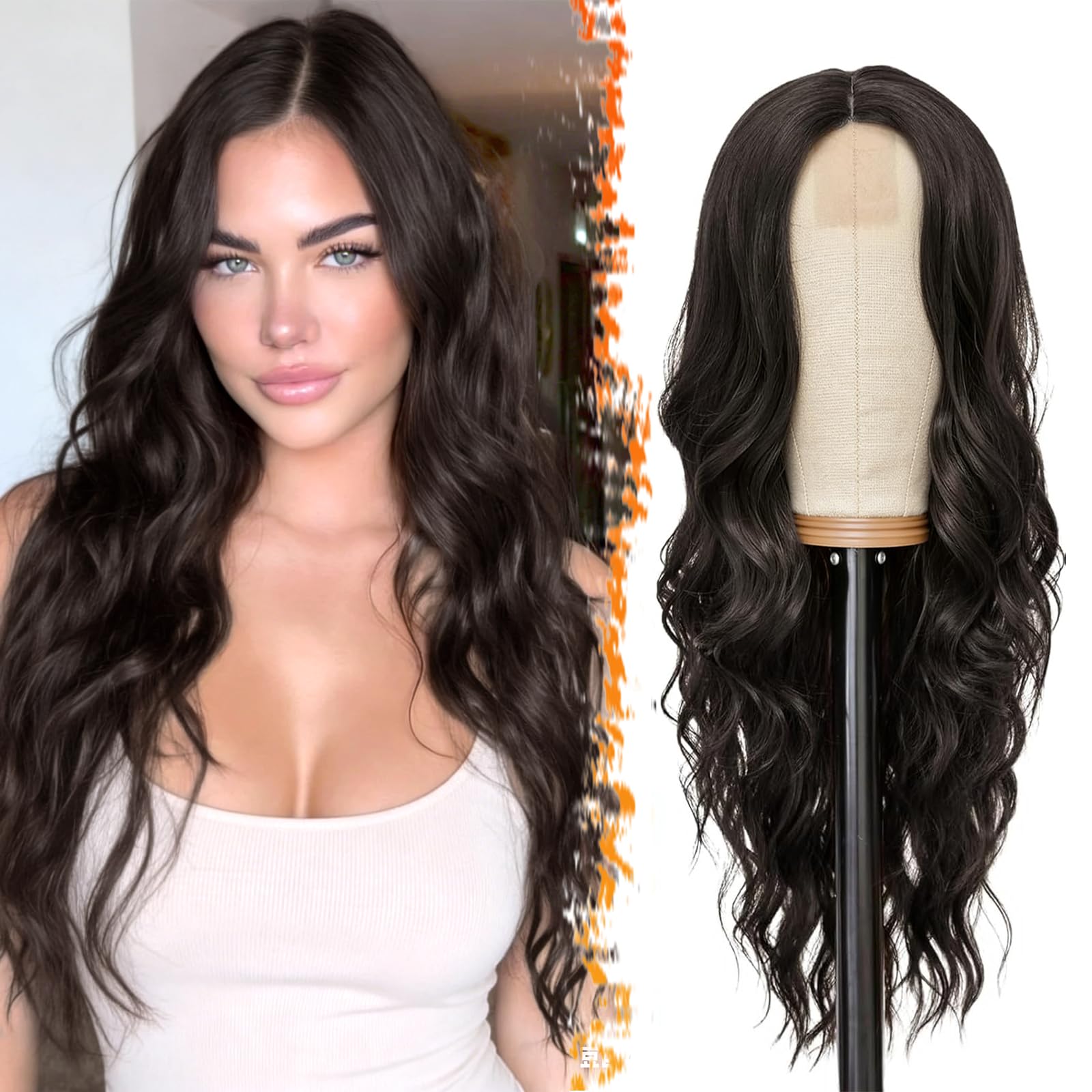 Perruque synthétique résistante à la chaleur pour changer de coiffure sans effort