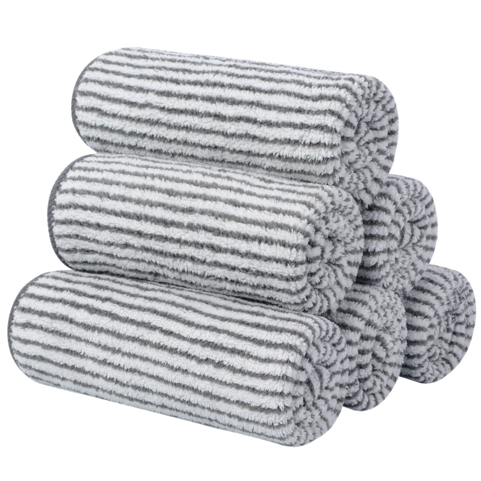 SINLAND Microfiber Face Towels Ultra Soft Bamboo Charcoal Facial Washcloths Face Cloth for Bath 30cm x 30cm