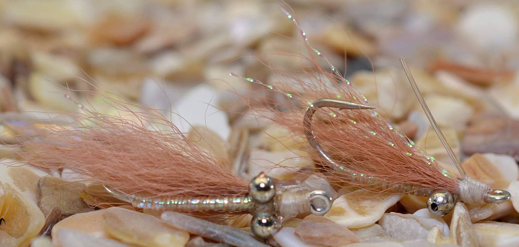 Crazy Charlie Bonefish Fly Fishing Flies - Tan- Mustad Signature Duratin Fly Hooks - 6 Pack