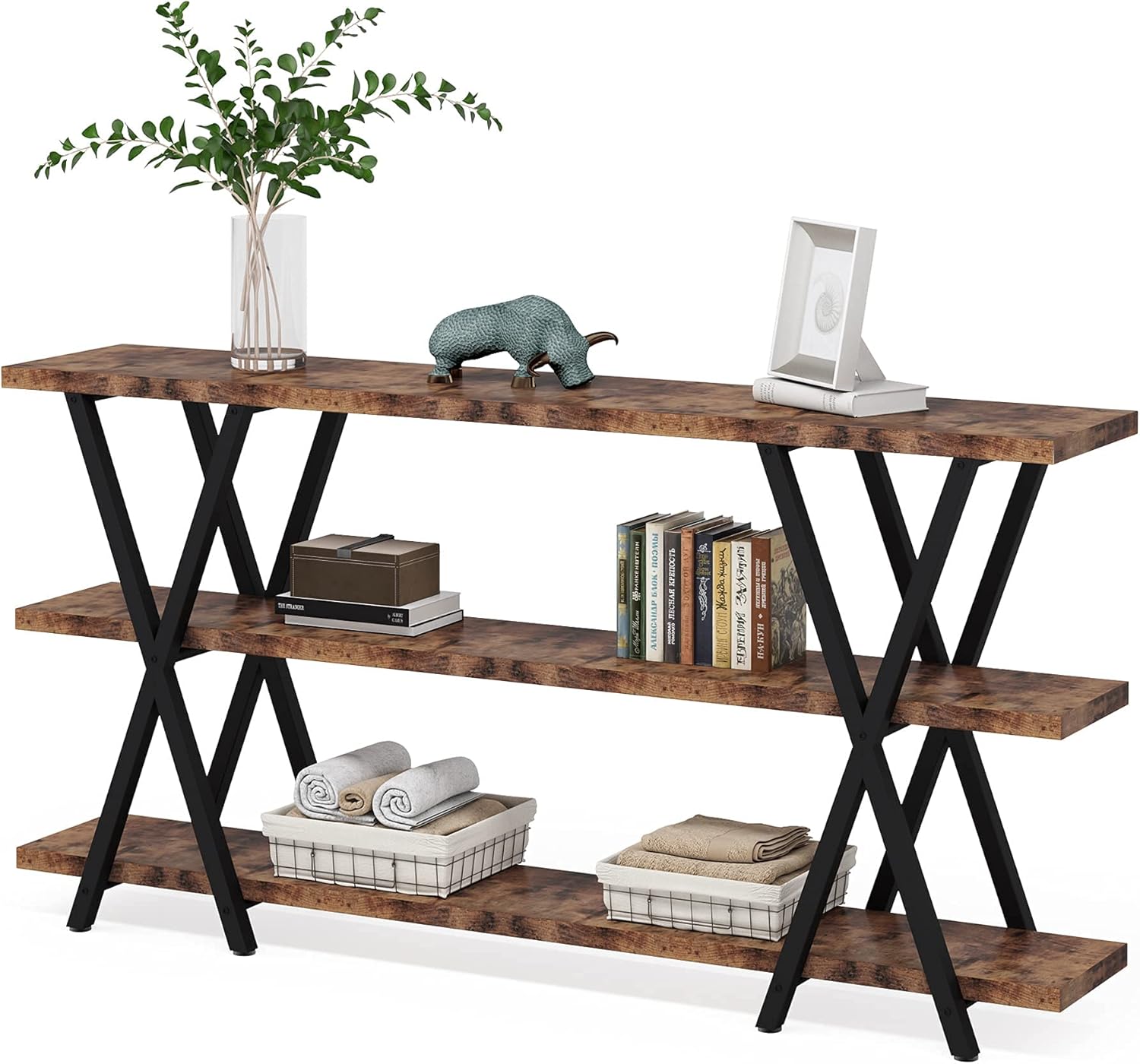 Sofa Table, TV Console Table, Narrow Long Sofa Table with Storage for Entryway, Living Room, 70.8 Inches : Home & Kitchen