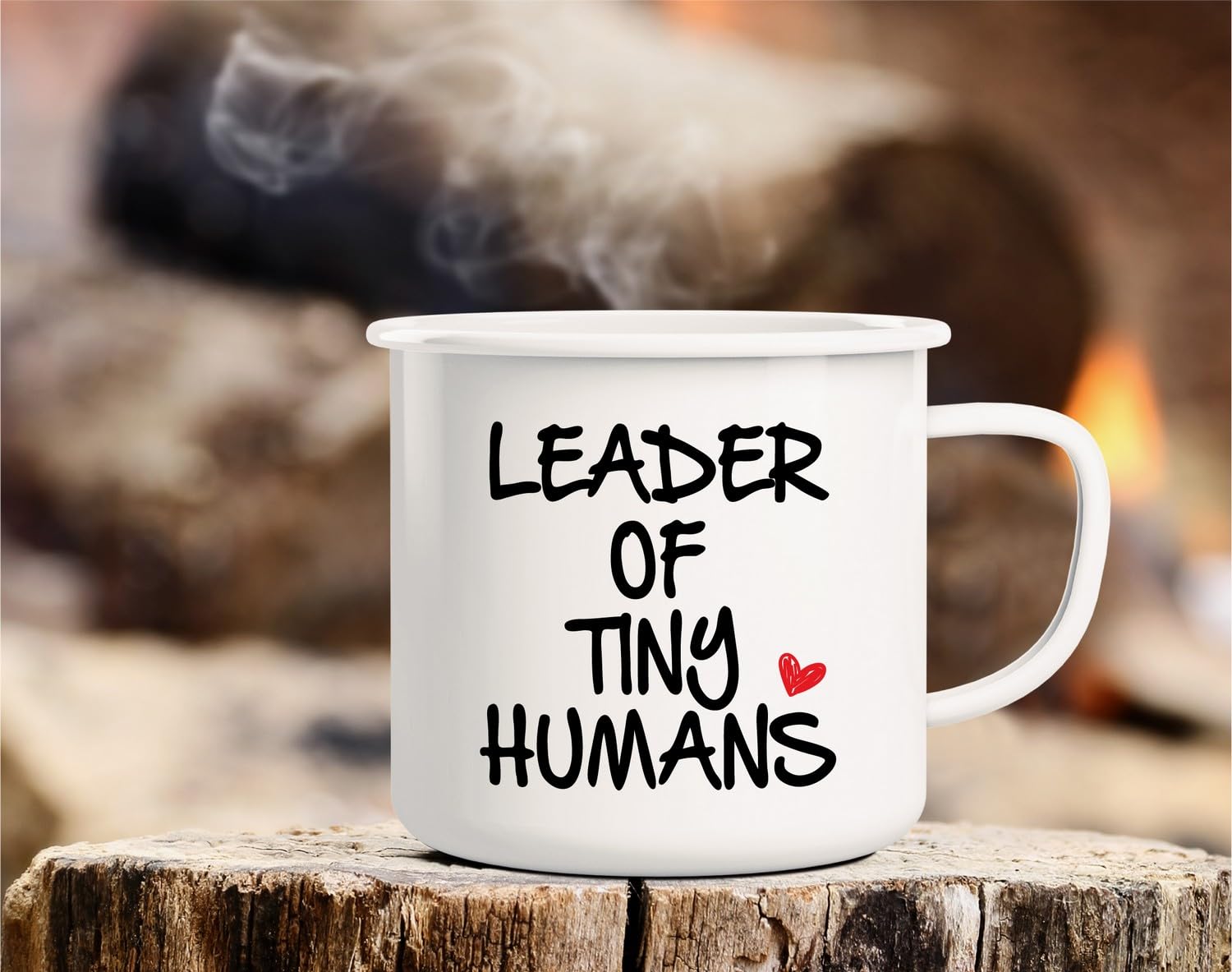 Retreez Lustige Tasse 'Leader Of Tiny Humans' – 473 Ml Emaille-Tasse Aus Edelstahl