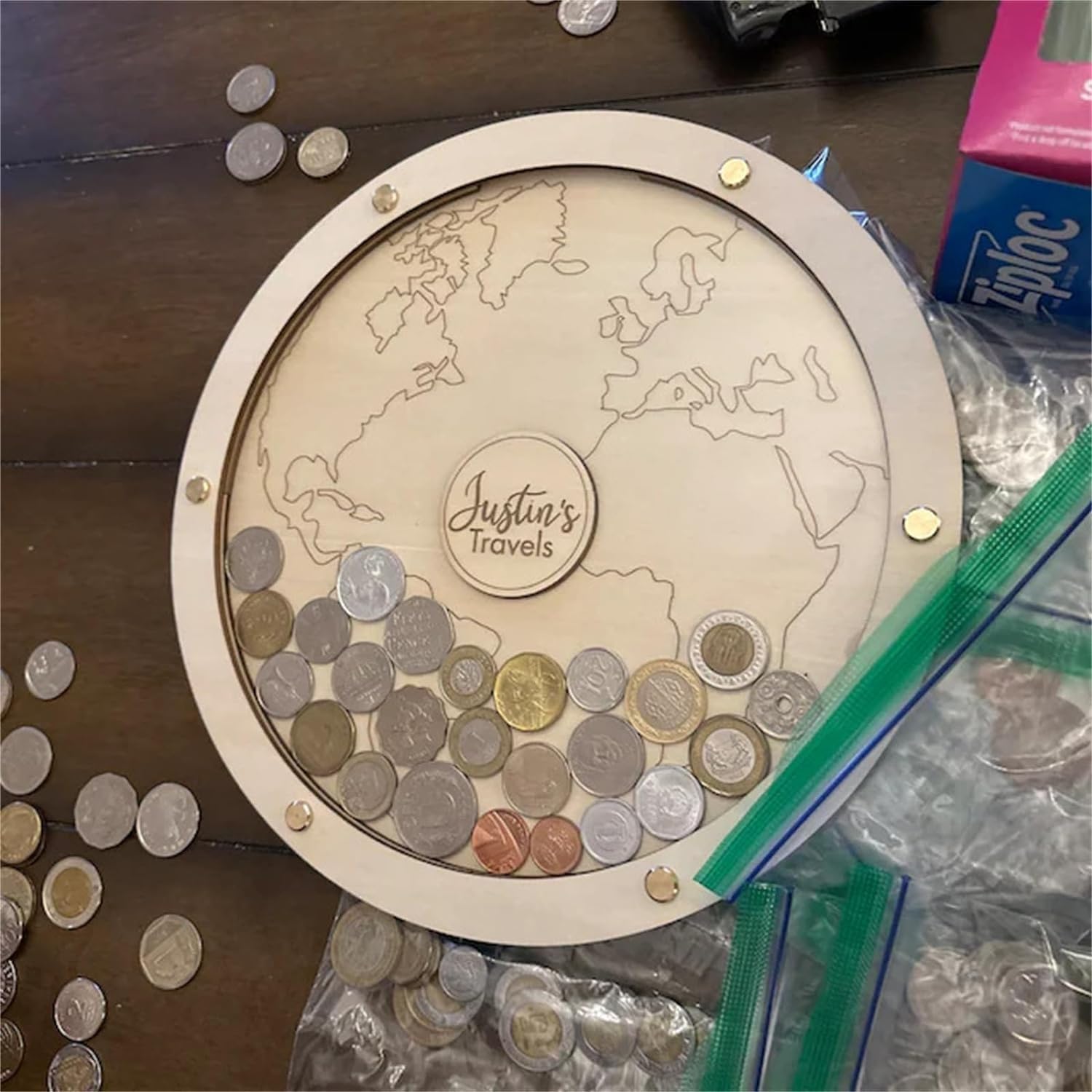 Scatola porta monete personalizzata - Memory Coin Keepe, scatola da viaggio per collezionisti - regalo unico per viaggiatori e appassionati di monete, regalo per collezionisti di monete - Italia