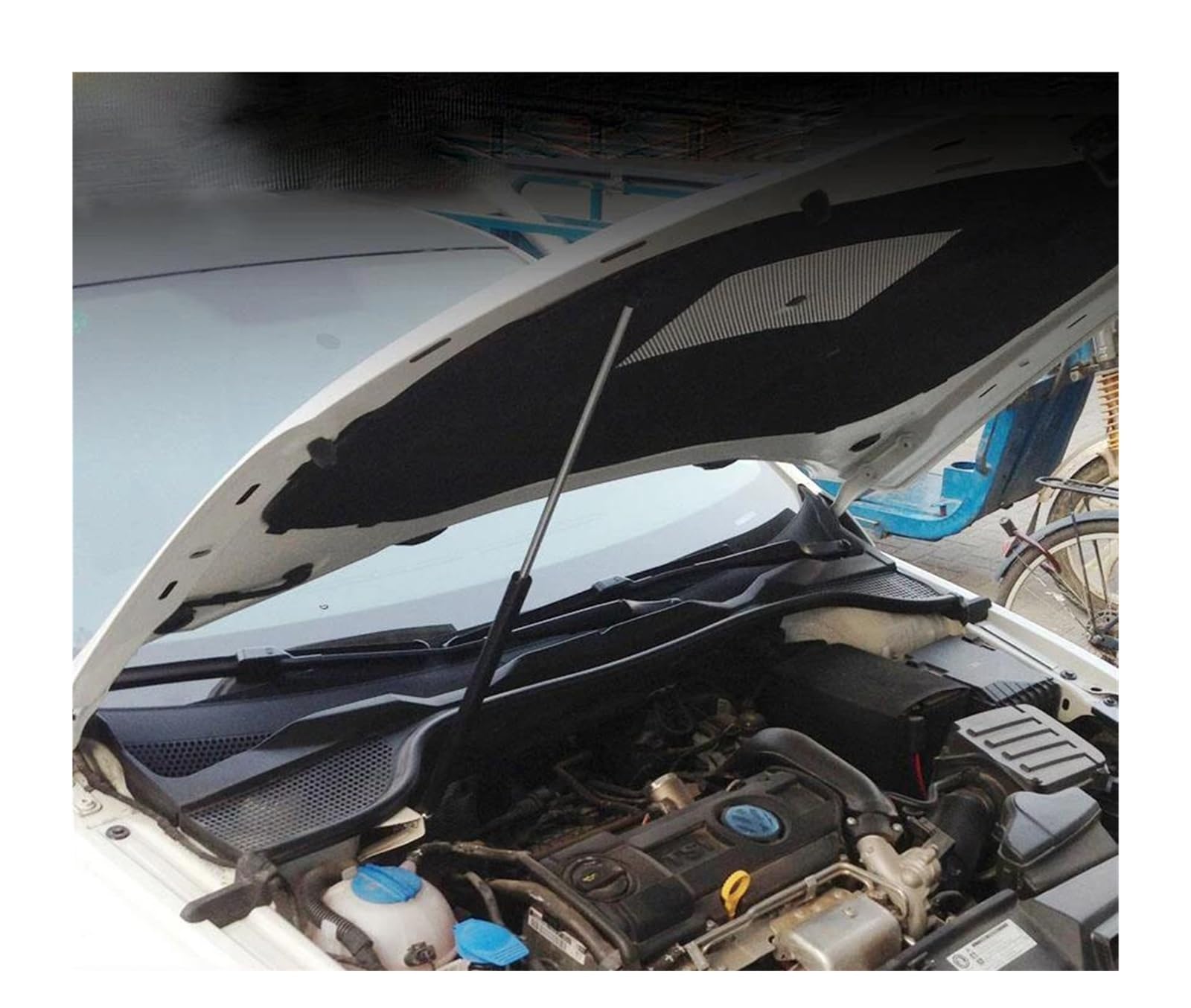 Vérin Capot avec pour VW pour Scirocco pour Mk3 2008-2017 Capot Avant Capot Vérin À Gaz Cylindre Support De Levage Amortisseur Amortisseur Vérins De Capot Avant(Normal Black)