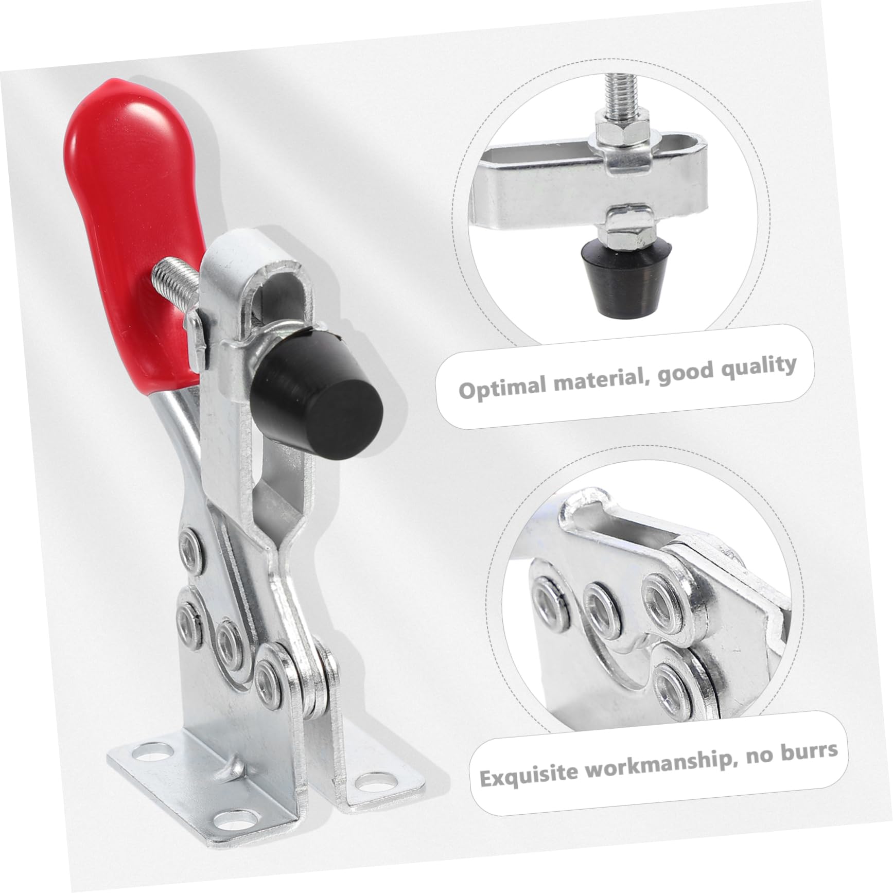 NUOBESTY 10 Abrazaderas de Palanca de Presión Horizontal de Zinc Liberación Rápida, Fácil Agarre y Gran Potencia para Madera y Metal, Set de 10 Piezas